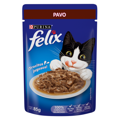 Comida Húmeda Para Gato Felix Pavo